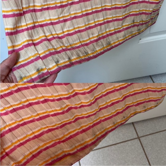 NWT Zara Striped Ribbed Knit Polo Collar Midi Dress L - Picture 11 of 11